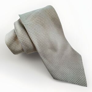 VTG Frederick Theak Tie Silk England Black White Geometric Classic Heritage Chic